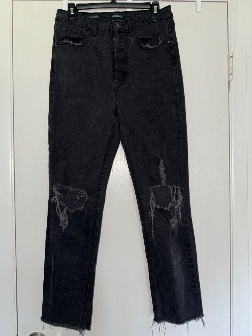 wild fable Black Distressed Cropped Women's Jeans